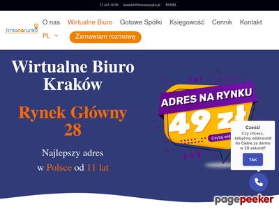 Wirtualne biuro Kraków - Adres firmy na Rynku Głównym